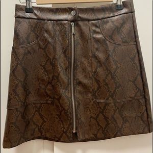 Faux Snake Leather Skirt